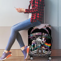 Cowboy Pride Month Sounds Gay Im in Luggage Cover Y2K Tribal Chrome With Rainbow Scarf Cow Version 2