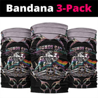 Cowboy Pride Month Sounds Gay Im in Neck Gaiter Y2K Tribal Chrome With Rainbow Scarf Cow Version 2