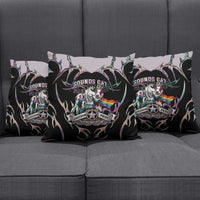 Cowboy Pride Month Sounds Gay Im in Pillow Cover Y2K Tribal Chrome With Rainbow Scarf Cow Version 2