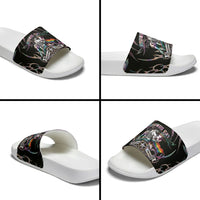 Cowboy Pride Month Sounds Gay Im in Slide Sandals Y2K Tribal Chrome With Rainbow Scarf Cow Version 2