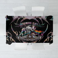 Cowboy Pride Month Sounds Gay Im in Tablecloth Y2K Tribal Chrome With Rainbow Scarf Cow Version 2