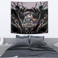 Cowboy Pride Month Sounds Gay Im in Tapestry Y2K Tribal Chrome With Rainbow Scarf Cow Version 2