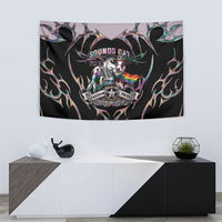 Cowboy Pride Month Sounds Gay Im in Tapestry Y2K Tribal Chrome With Rainbow Scarf Cow Version 2