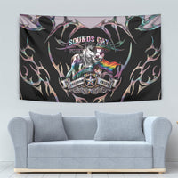 Cowboy Pride Month Sounds Gay Im in Tapestry Y2K Tribal Chrome With Rainbow Scarf Cow Version 2