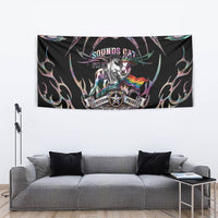 Cowboy Pride Month Sounds Gay Im in Tapestry Y2K Tribal Chrome With Rainbow Scarf Cow Version 2