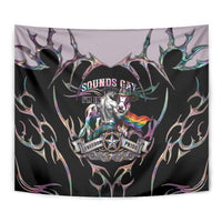 Cowboy Pride Month Sounds Gay Im in Tapestry Y2K Tribal Chrome With Rainbow Scarf Cow Version 2