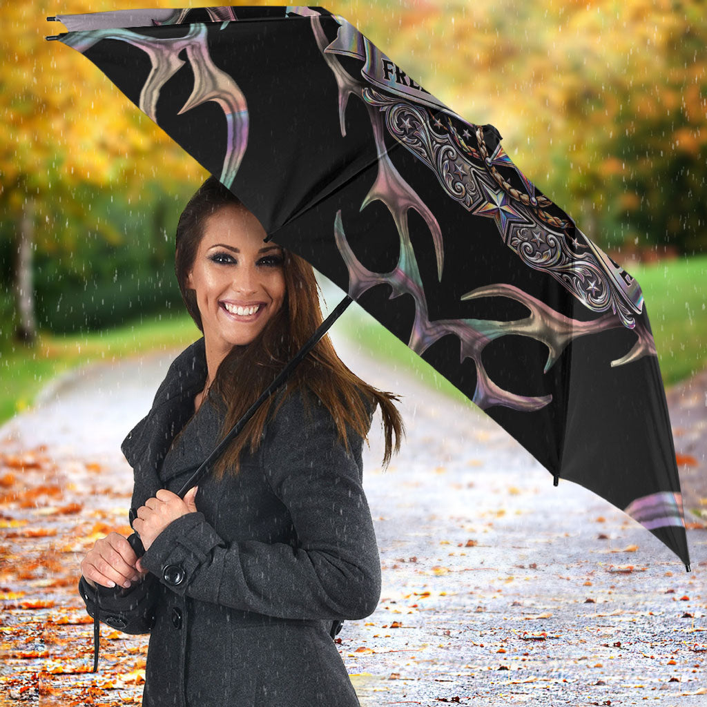 Cowboy Pride Month Sounds Gay Im in Umbrella Y2K Tribal Chrome With Rainbow Scarf Cow Version 2