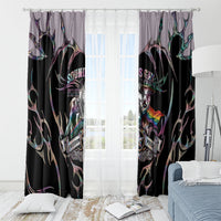 Cowboy Pride Month Sounds Gay Im in Window Curtain Y2K Tribal Chrome With Rainbow Scarf Cow Version 2