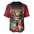 Personalized Antigua and Barbuda Baseball Jersey Tropical Flowers Stag Deer - Wonder Print Shop