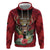 Personalized Antigua and Barbuda Hoodie Tropical Flowers Stag Deer - Wonder Print Shop