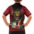 Personalized Antigua and Barbuda Kid Hawaiian Shirt Tropical Flowers Stag Deer - Wonder Print Shop