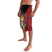 Personalized Antigua and Barbuda Lavalava Tropical Flowers Stag Deer - Wonder Print Shop