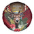 Antigua and Barbuda Spare Tire Cover Tropical Flowers Stag Deer - Wonder Print Shop