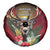Antigua and Barbuda Spare Tire Cover Tropical Flowers Stag Deer - Wonder Print Shop