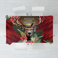 Antigua and Barbuda Tablecloth Tropical Flowers Stag Deer - Wonder Print Shop