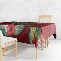 Antigua and Barbuda Tablecloth Tropical Flowers Stag Deer - Wonder Print Shop