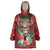 Personalized Antigua and Barbuda Wearable Blanket Hoodie Tropical Flowers Stag Deer - Wonder Print Shop