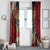Antigua and Barbuda Window Curtain Tropical Flowers Stag Deer - Wonder Print Shop
