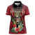 Personalized Antigua and Barbuda Women Polo Shirt Tropical Flowers Stag Deer - Wonder Print Shop