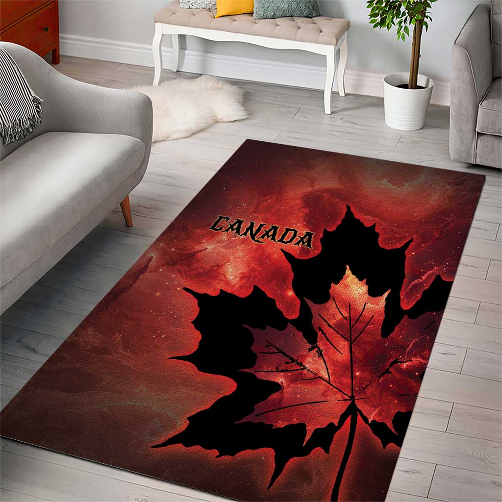 Canada Maple Leaf Area Rug Red Galaxy Style - Wonder Print Shop