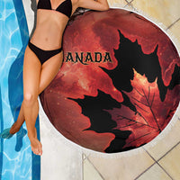 Canada Maple Leaf Beach Blanket Red Galaxy Style - Wonder Print Shop