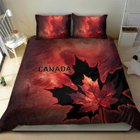 Canada Maple Leaf Bedding Set Red Galaxy Style - Wonder Print Shop