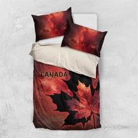 Canada Maple Leaf Bedding Set Red Galaxy Style - Wonder Print Shop