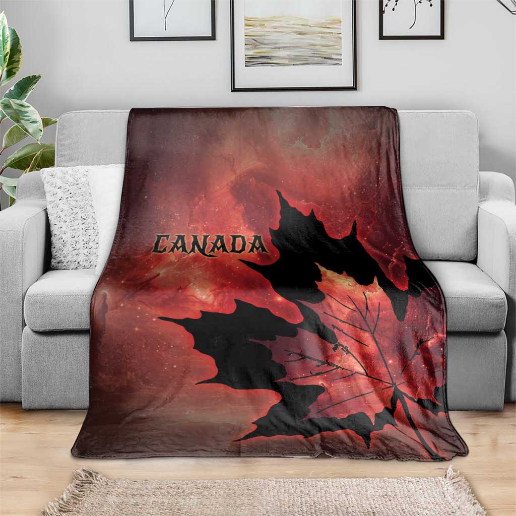 Canada Maple Leaf Blanket Red Galaxy Style - Wonder Print Shop