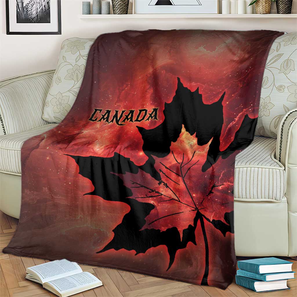 Canada Maple Leaf Blanket Red Galaxy Style - Wonder Print Shop