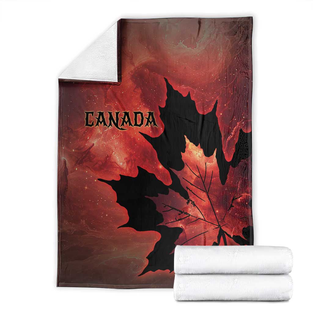 Canada Maple Leaf Blanket Red Galaxy Style - Wonder Print Shop