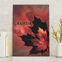 Canada Maple Leaf Canvas Wall Art Red Galaxy Style - Wonder Print Shop