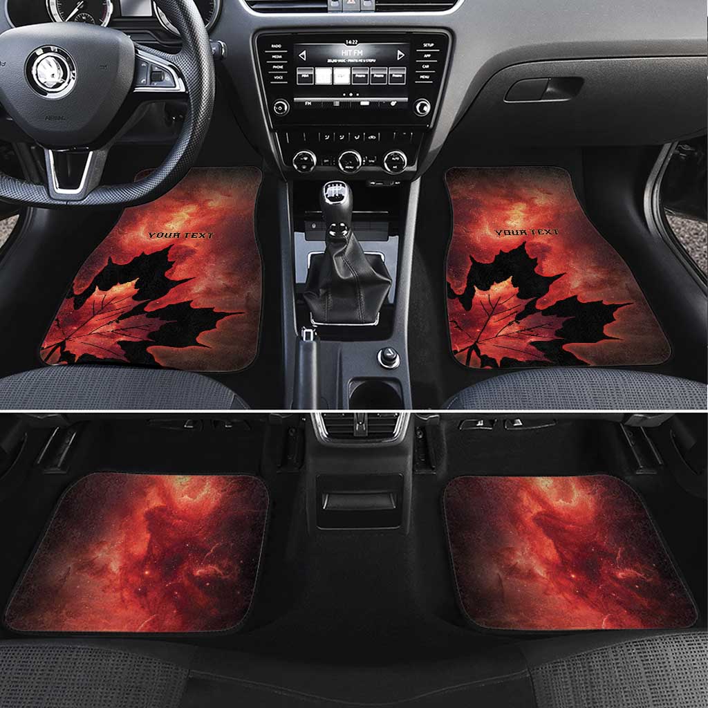 Canada Maple Leaf Car Mats Red Galaxy Style - Wonder Print Shop