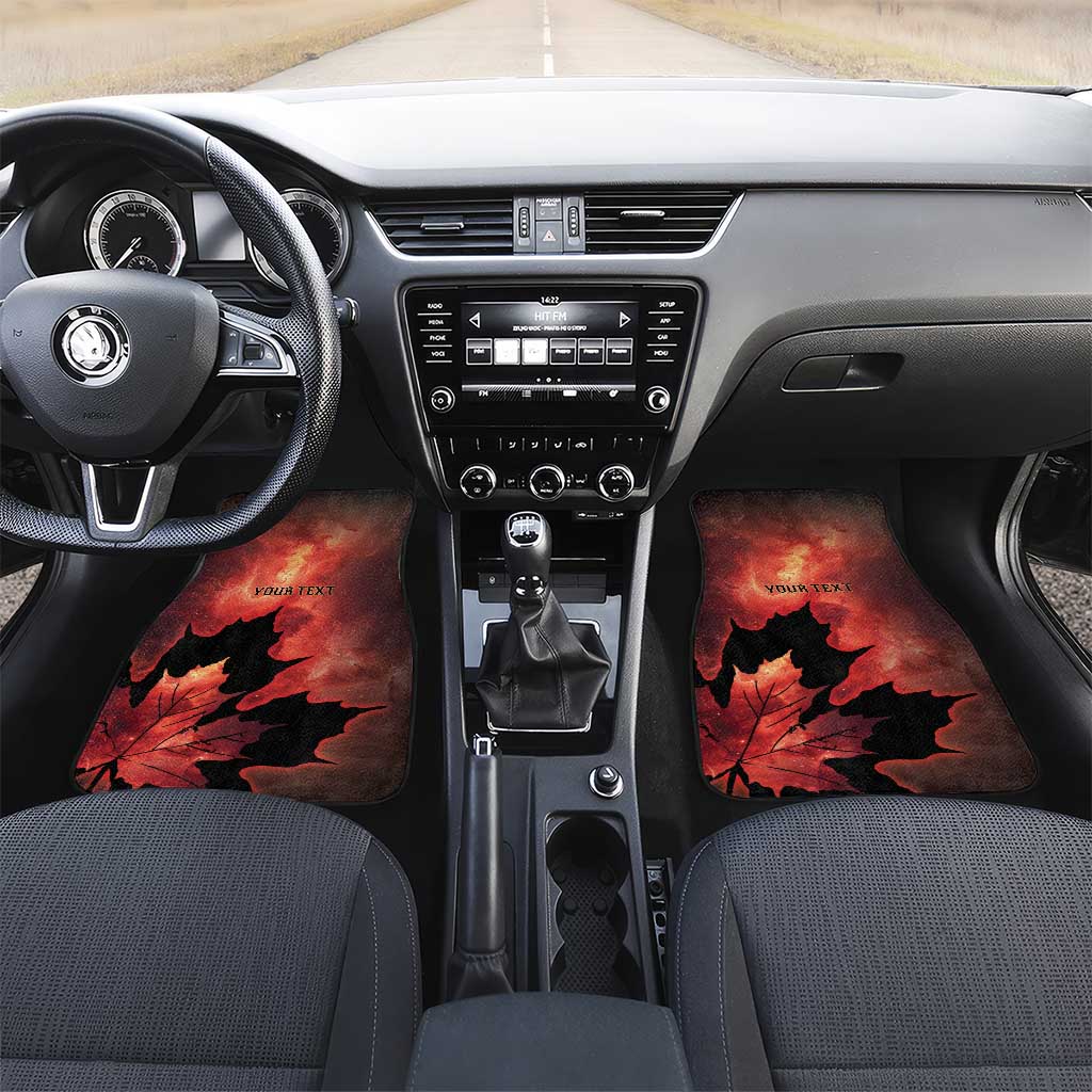 Canada Maple Leaf Car Mats Red Galaxy Style - Wonder Print Shop