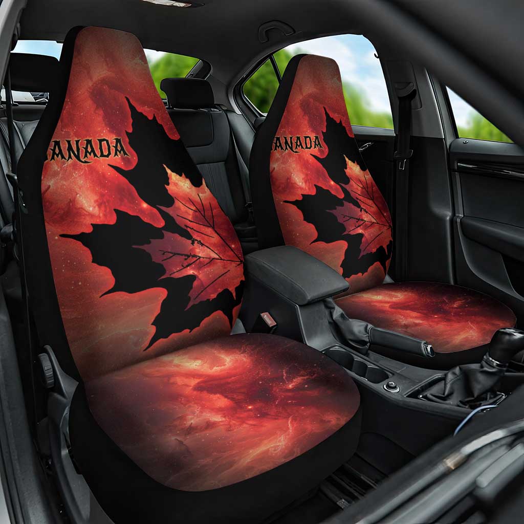 Canada Maple Leaf Car Seat Cover Red Galaxy Style - Wonder Print Shop
