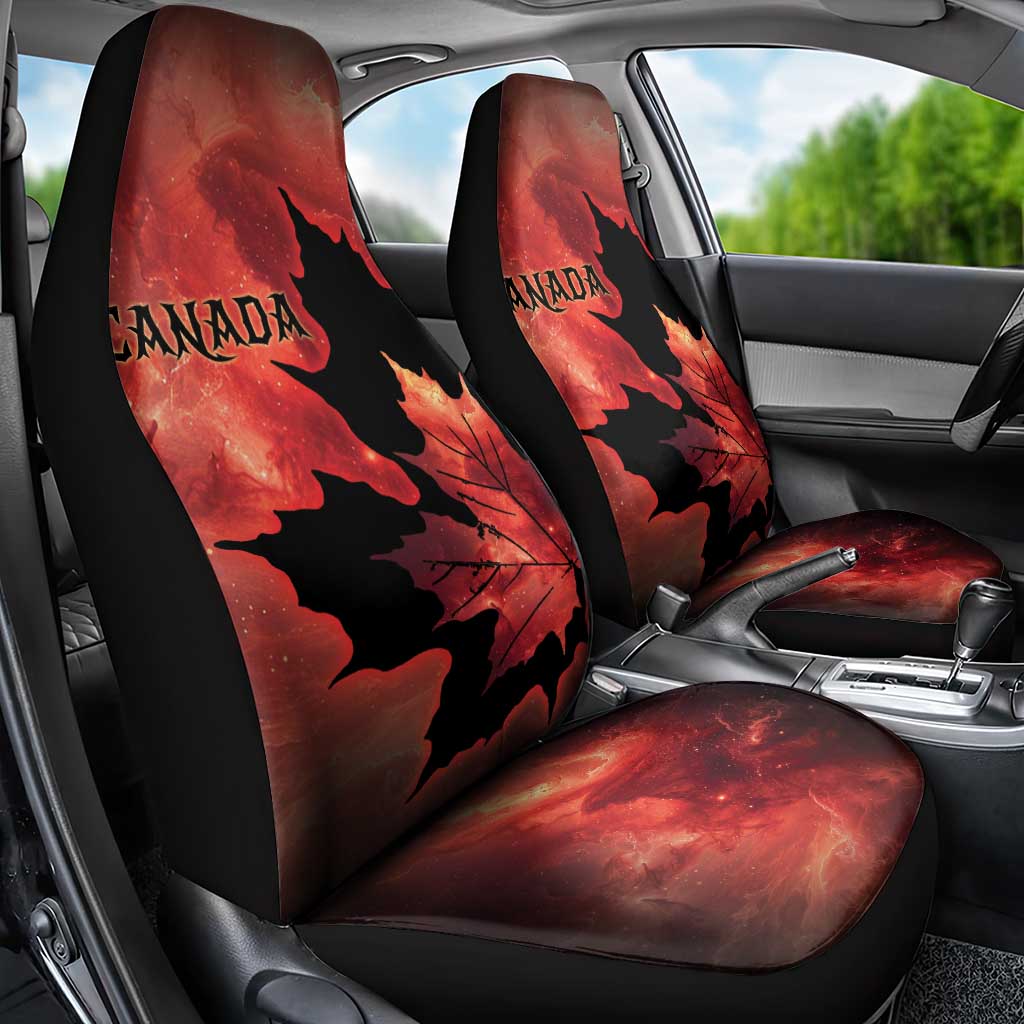 Canada Maple Leaf Car Seat Cover Red Galaxy Style - Wonder Print Shop