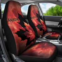 Canada Maple Leaf Car Seat Cover Red Galaxy Style - Wonder Print Shop