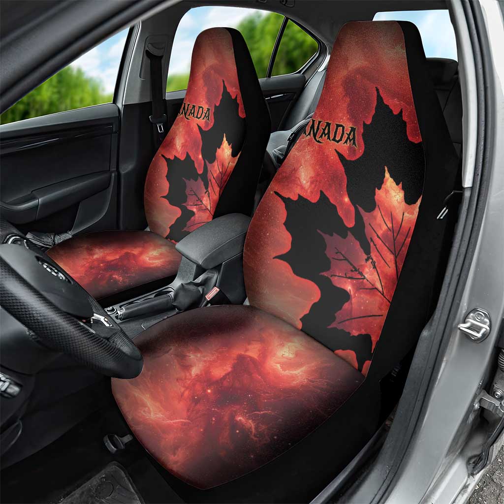 Canada Maple Leaf Car Seat Cover Red Galaxy Style - Wonder Print Shop