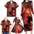 Personalized Canada Maple Leaf Family Matching Long Sleeve Bodycon Dress and Hawaiian Shirt Red Galaxy Style - Wonder Print Shop