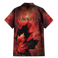 Personalized Canada Maple Leaf Family Matching Mermaid Dress and Hawaiian Shirt Red Galaxy Style - Wonder Print Shop