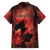 Personalized Canada Maple Leaf Family Matching Puletasi and Hawaiian Shirt Red Galaxy Style - Wonder Print Shop