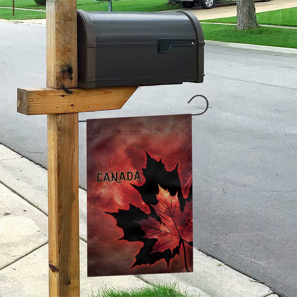Canada Maple Leaf Garden Flag Red Galaxy Style - Wonder Print Shop