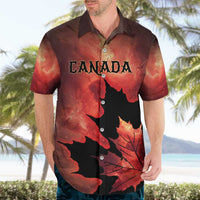 Personalized Canada Maple Leaf Hawaiian Shirt Red Galaxy Style - Wonder Print Shop