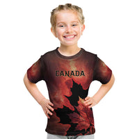 Personalized Canada Maple Leaf Kid T Shirt Red Galaxy Style - Wonder Print Shop
