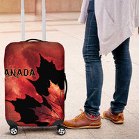 Canada Maple Leaf Luggage Cover Red Galaxy Style - Wonder Print Shop