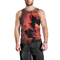 Personalized Canada Maple Leaf Men Tank Top Red Galaxy Style - Wonder Print Shop