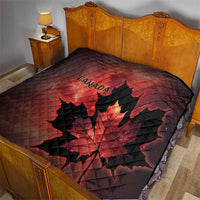 Canada Maple Leaf Quilt Red Galaxy Style - Wonder Print Shop