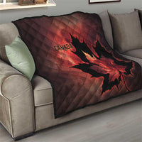Canada Maple Leaf Quilt Red Galaxy Style - Wonder Print Shop