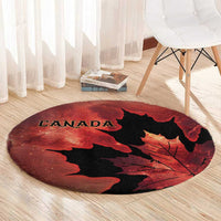 Canada Maple Leaf Round Carpet Red Galaxy Style - Wonder Print Shop