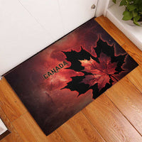 Canada Maple Leaf Rubber Doormat Red Galaxy Style - Wonder Print Shop