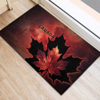 Canada Maple Leaf Rubber Doormat Red Galaxy Style - Wonder Print Shop